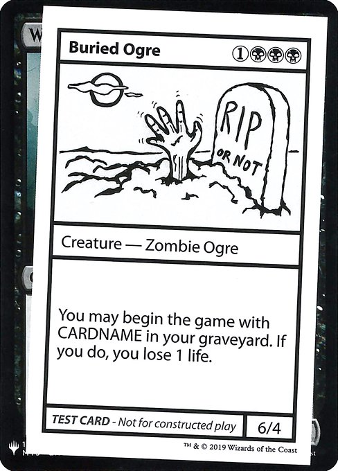 ■エンブレムあり■《Buried Ogre》[Mystery Booster Playtest Cards] 黒R